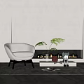 Modern single sofa 3d model