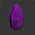 Vibrant Glowing Pink Pointed Crystal With Shiny Surface On Dark Background