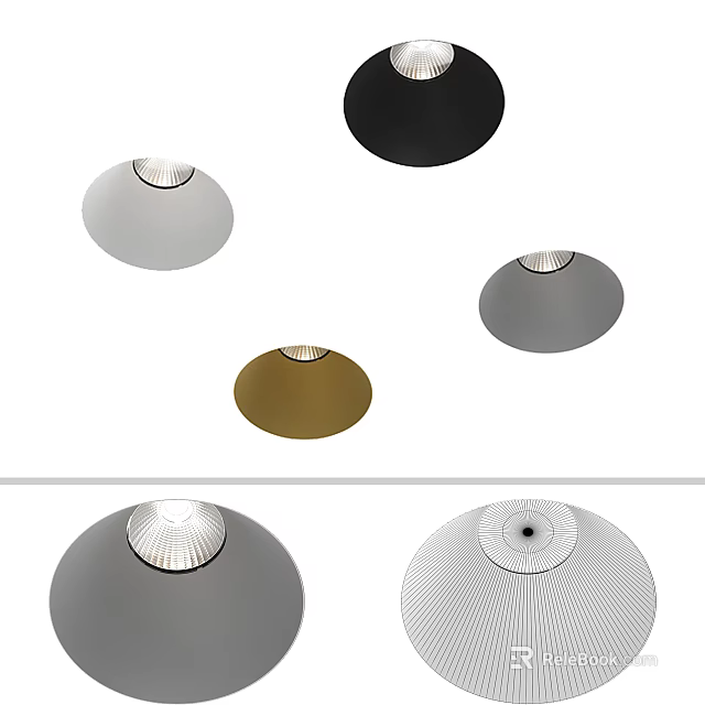 Downlights and Spotlights Modern Design with Multiple Color Options for Home Lighting 3d model 
