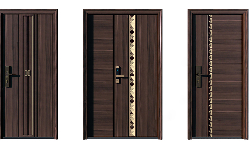 New Chinese-style security door 3d model