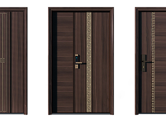 New Chinese-style security door 3d model