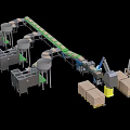 Industrial Equipment Automated Production Line With Conveyor Belt Forklift And Pallets Machinery