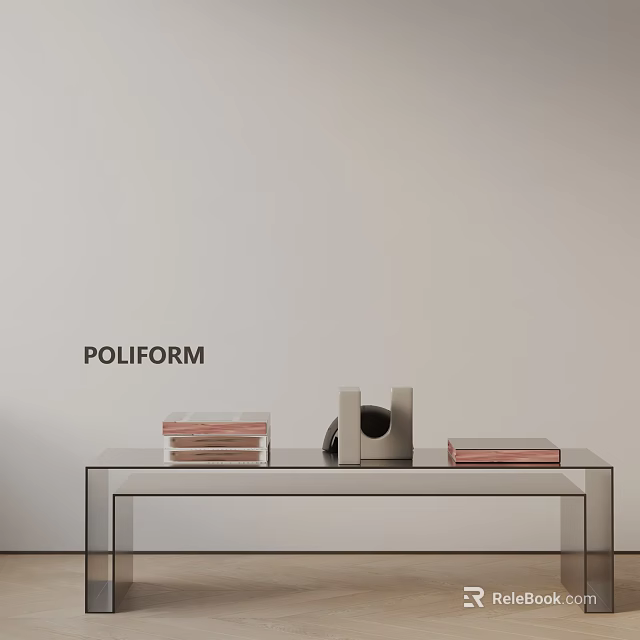 POLIFORM Modern Sofa Bench With Stylish Design For Living Room Decor 3d model