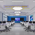 Classroom wisdom classroom science and technology classroom 3d model