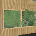 Modern Vertical Living Green Wall Design With Wooden Frame And Lush Plant Coverage