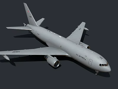 Inflatable Airplane Model With Realistic Design And White Exterior Details 3d model
