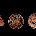 Silhouette of socialist values 3d model
