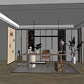 Modern study 3d model