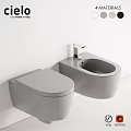 Modern Wall Mounted Gray Toilet Design With Sleek White Wall Background