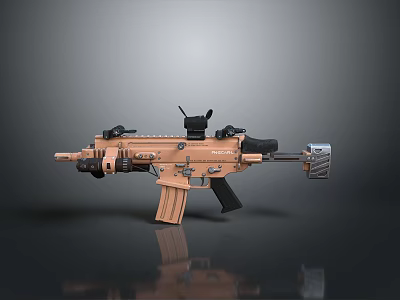 rifle semi-automatic rifle combat rifle battle rifle carbine war rifle attack rifle 3d model