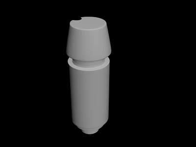 White Cylindrical Object On Black Background With Minimalist Shape And Smooth Surface 3d model