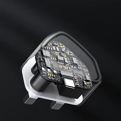 Switch Panel With Transparent Cover Internal Circuit Board And LED Lights 3d model