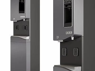 Modern Floor Standing Water Dispenser With Sleek Design And Control Panel For Kitchen Use 3d model