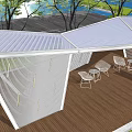 Modern Corridor Frame Folding Line Landscape Corridor Frame Special-shaped Landscape Pavilion 3d model