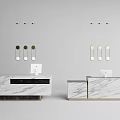 Modern Reception Desk Reception Desk 3d model