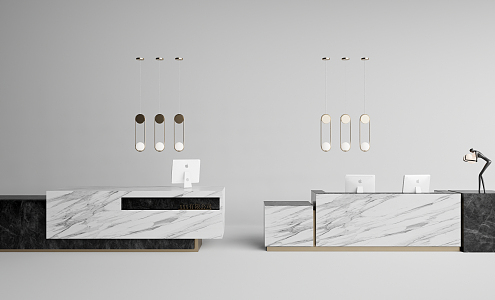 Modern Reception Desk Reception Desk 3d model