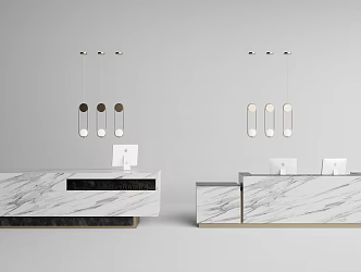 Modern Reception Desk Reception Desk 3d model