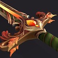 Long Sword Sword Sword Fantasy Long Sword Magic Weapon 3d model