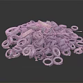 Old Discarded Tires Piled Together In A Large Heap On Dark Background