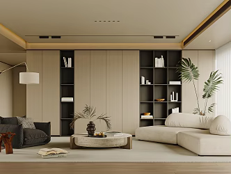 modern living room 3d model
