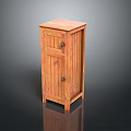 Rustic Wooden Storage Cabinet With Double Doors Handle Details And Natural Wood Texture