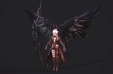 Wings Girl Lori Girl Game Character 3d model