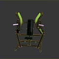 Home Gym Chest Press Machine With Green Black Design And Ergonomic Seat Structure