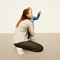 Mother And Child Smiling As Child Points Up In Bright Indoor Room With Light Floor