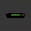 LUBIX Black External Computer Accessory With Green LED Indicators And Handle
