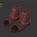 Brown Leather Lace Up Ankle Boots With Contrast Toe Cap Design And Classic Style