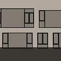 Modern windows casement windows floor-to-ceiling windows bay windows doors and windows 3d model