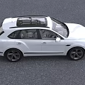 White Bentley Luxury SUV Featuring Elegant Exterior Design And Distinctive Front Grille