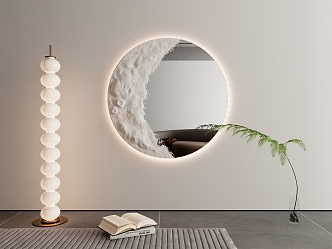 Modern Mirror Art Mirror Cosmetic Mirror 3d model