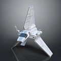 White Aircraft Model With Angular Wings And Detailed Panels Fuselage Structure 3d model