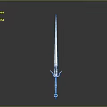 Classic Metal Sword With Sharp Blade And Decorative Hilt Guard Design