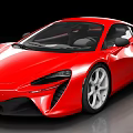 Red Sports Car With Sleek Modern Design Black Accents And Aerodynamic Body