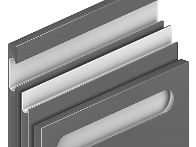 Modern Metal Cabinet Handles With Sleek Design And Various Styles For Furniture Hardware 3d model