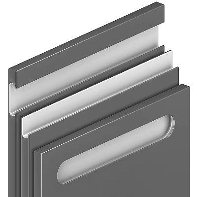 Modern Metal Cabinet Handles With Sleek Design And Various Styles For Furniture Hardware 3d model