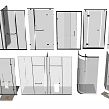 Modern Bathroom Glass Partitions With Sliding Doors And Frameless Design