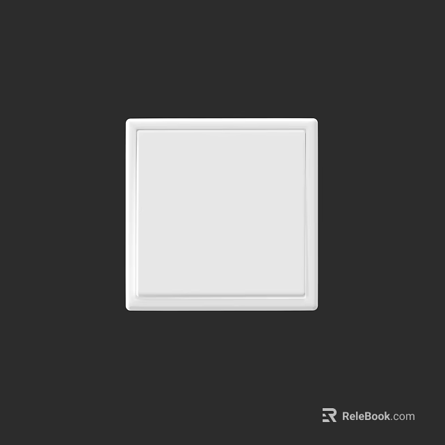 White Modern Switch Panel With Sleek Design For Home Wall Installation 3d model 
