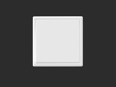 White Modern Switch Panel With Sleek Design For Home Wall Installation 3d model