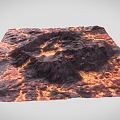 Volcanic Peak Mountain Range Volcanic Terrain 3d model