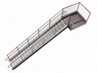 Handrail Stairs Steel Frame Stairs 3d model