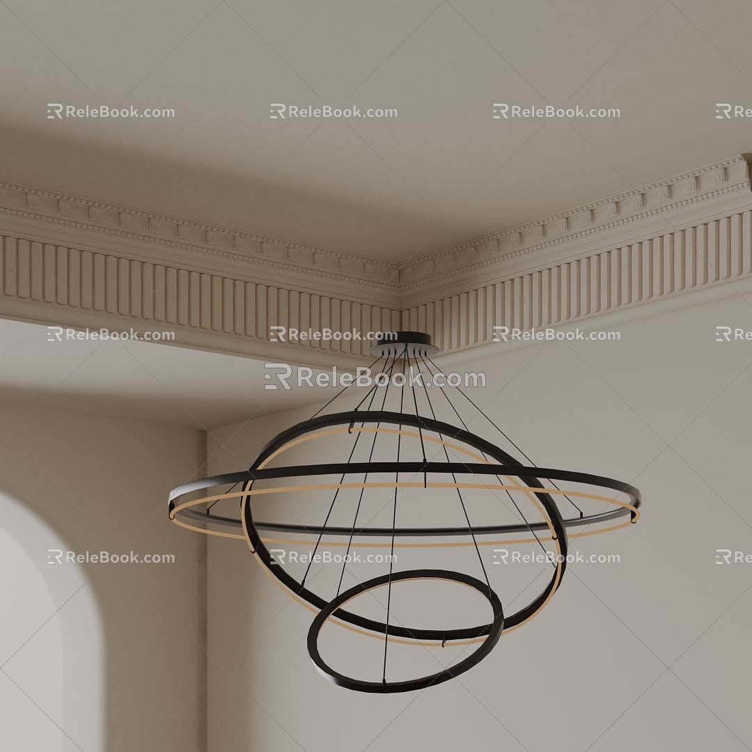 Modern chandelier 3d model