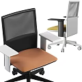 Modern Office Chairs with Mesh Backs Colored Seats Swivel Bases and Ergonomic Design