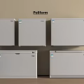 Poliform White Refrigerators and Freezers with Multiple Models Design 3d model