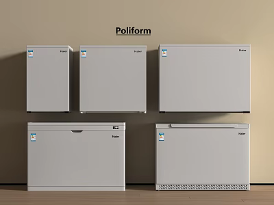 Poliform White Refrigerators and Freezers with Multiple Models Design 3d model
