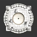Elegant Stone Fountain Featuring Circular Basin And Black White Checkered Platform 3d model