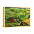 Colorful Landscape Paintings With Forest Scenes Rural Fields And River Valley Views