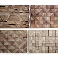 Wooden Ceiling Design With Geometric Patterns Textured Panels And Crafted Details 3d model